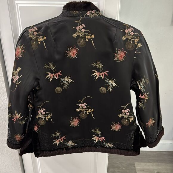 Vintage Fur Coat Jacket Reversible Brown Black Made in Hong Kong Size 36 Small - Picture 14 of 15